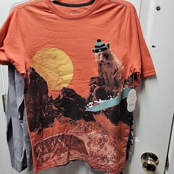 Lot of 4 Wonder Nation Boys T-Shirts XL 14/16 Surf Skate Orange Black Gray NEW - Picture 2 of 9